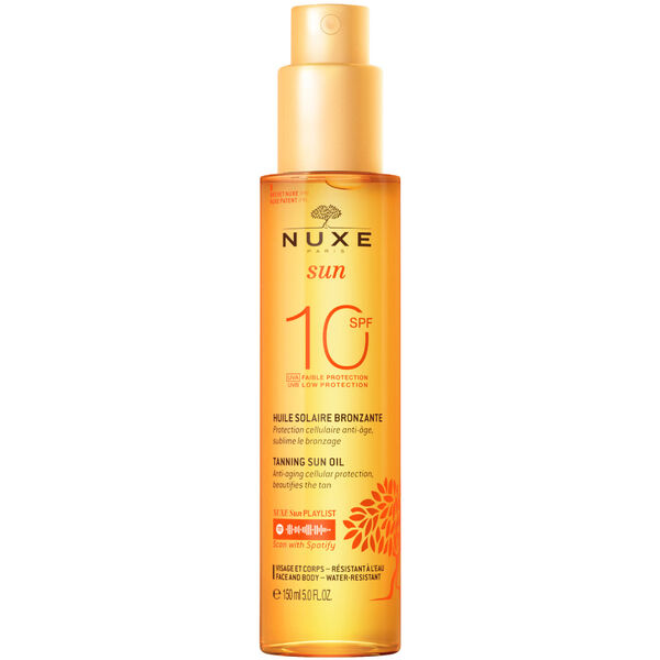 Huile solaire bronzante faible protection SPF10 Nuxe