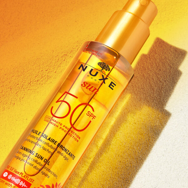 Huile solaire bronzante haute protection SPF50 Nuxe