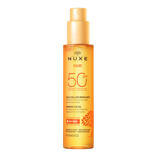 Huile solaire bronzante haute protection SPF50 Nuxe