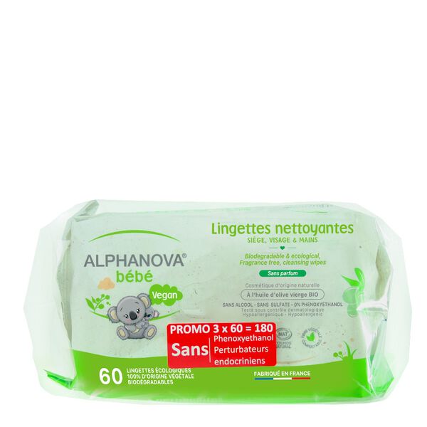 Lingettes Huile d'Olive Alphanova