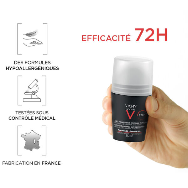 Anti-Transpirant 72H pour Homme Vichy