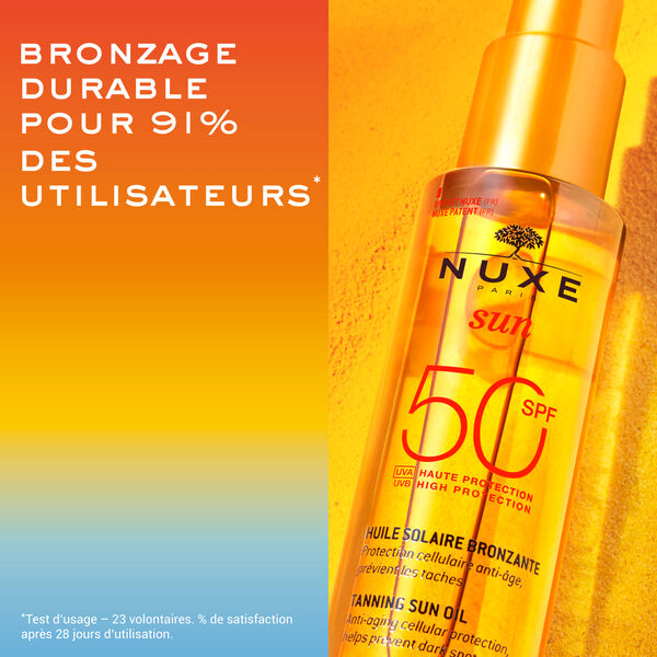 Huile solaire bronzante haute protection SPF50 Nuxe